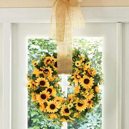 Gold Artificial Sunflower Wreath