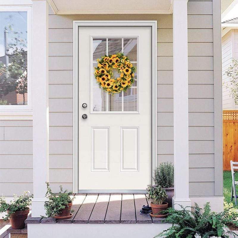 Gold Artificial Sunflower Wreath
