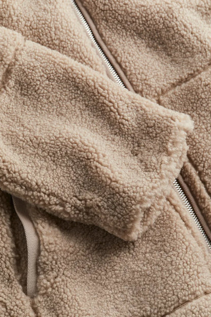 Maureen | Women's Sherpa Zip-Up Coat - Image 3