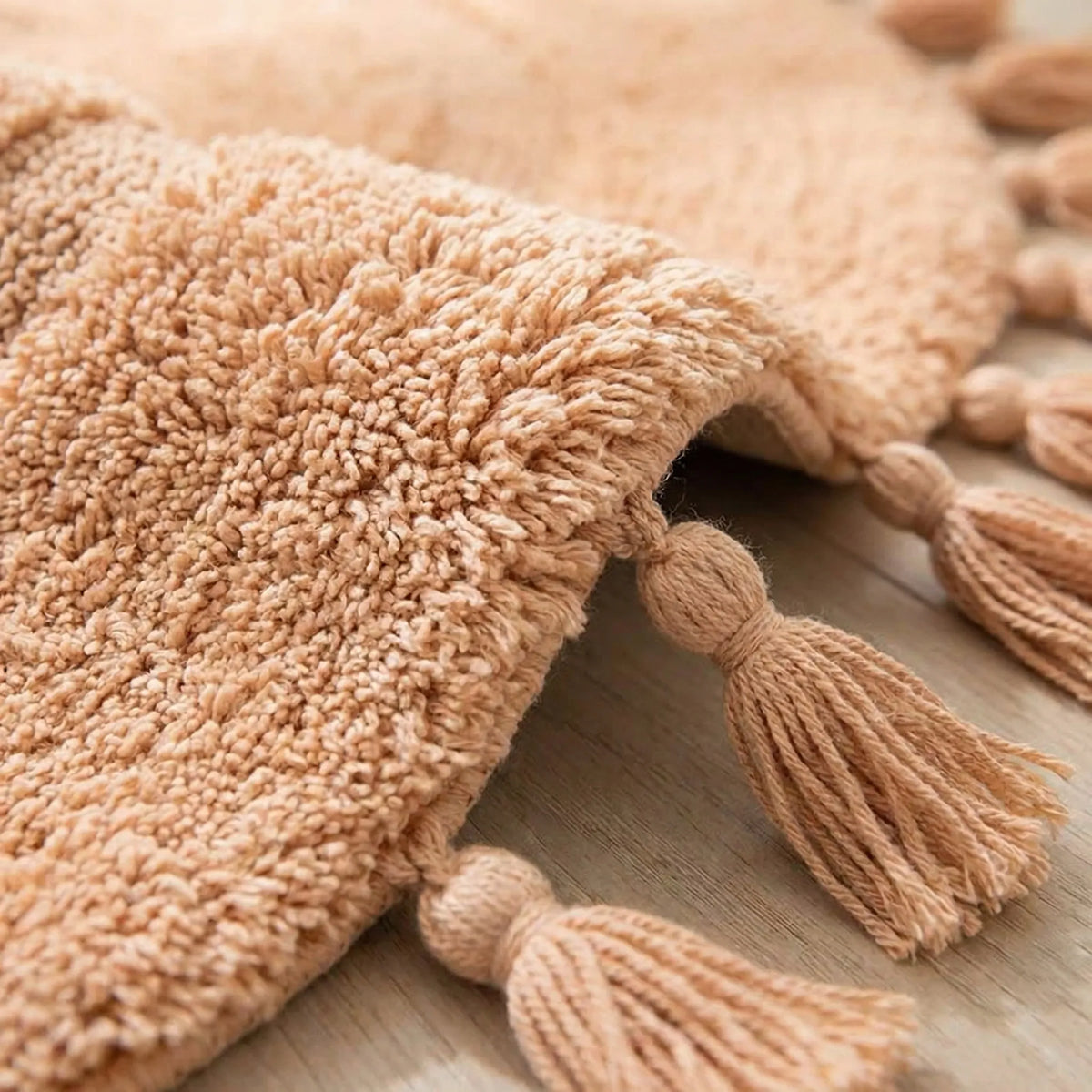 Half-Circle Fringed Rug