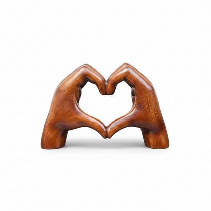 Handmade Wooden Heart Ornament as a Symbol of Love
