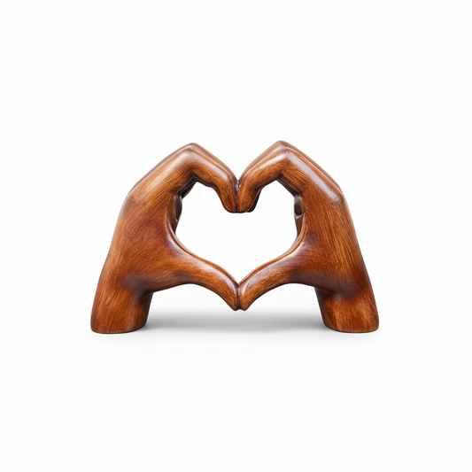 Handmade Wooden Heart Ornament as a Symbol of Love