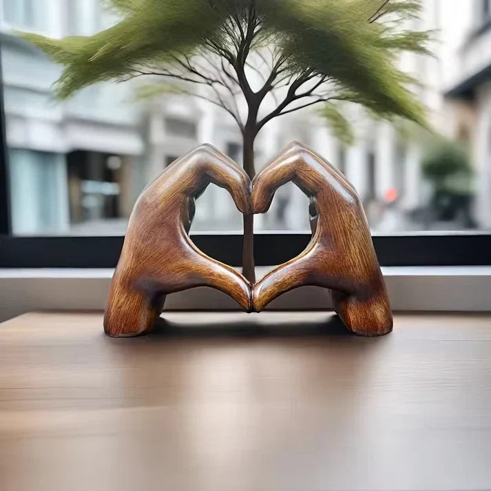 Handmade Wooden Heart Ornament as a Symbol of Love