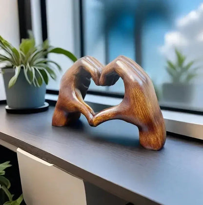 Handmade Wooden Heart Ornament as a Symbol of Love