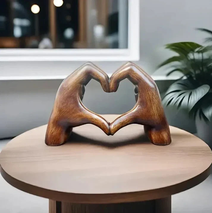 Handmade Wooden Heart Ornament as a Symbol of Love