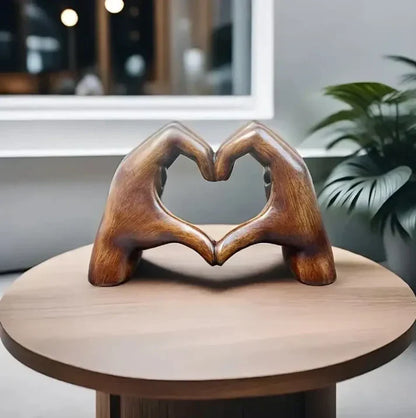 Handmade Wooden Heart Ornament as a Symbol of Love
