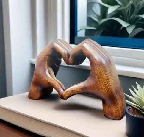 Handmade Wooden Heart Ornament as a Symbol of Love