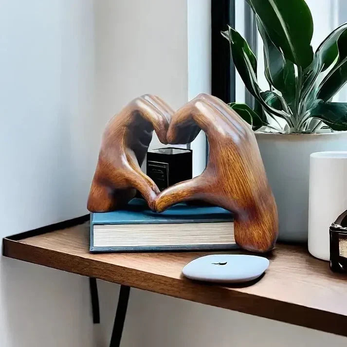 Handmade Wooden Heart Ornament as a Symbol of Love