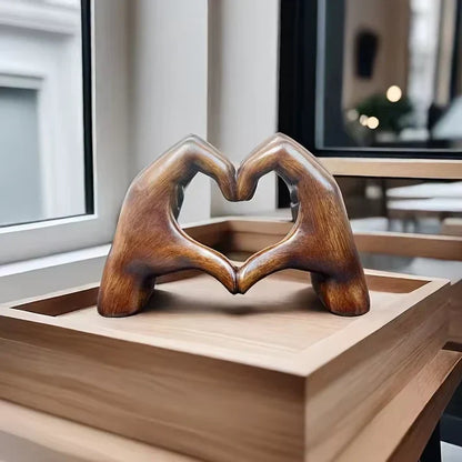 Handmade Wooden Heart Ornament as a Symbol of Love