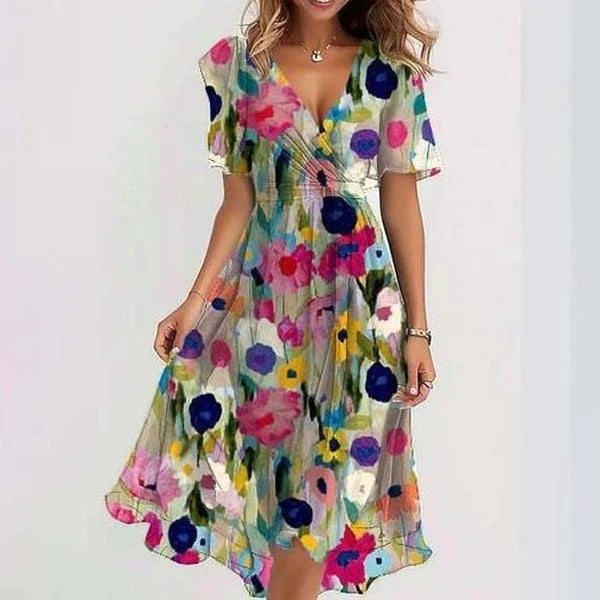 Image of Harper | Women's V-Neck Wrap Midi Dress