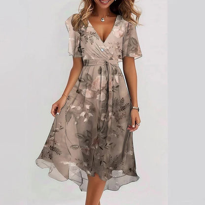 Image of Harper | Women's V-Neck Wrap Midi Dress