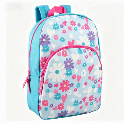 Heart Print School Backpack