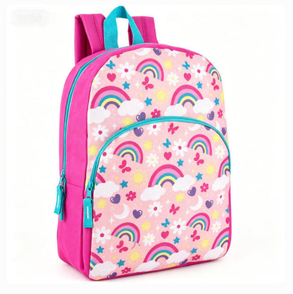 Heart Print School Backpack