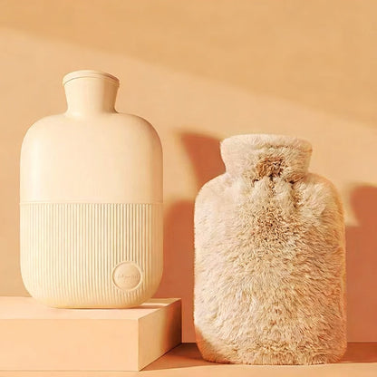 Hot Water Bottle with Optional Plush Cover, 500–2000 ml