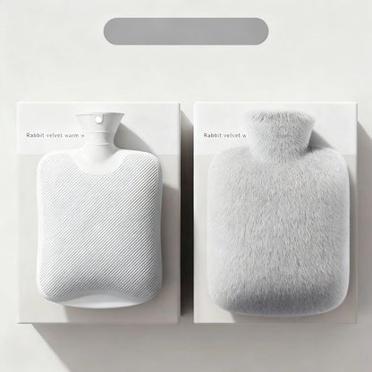 Hot Water Bottle with Optional Plush Cover, 500–2000 ml