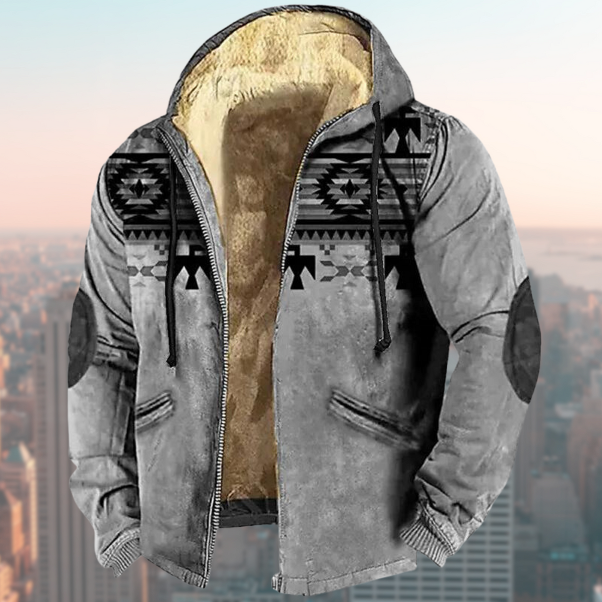 Jacket with Indigenous Print - Liam