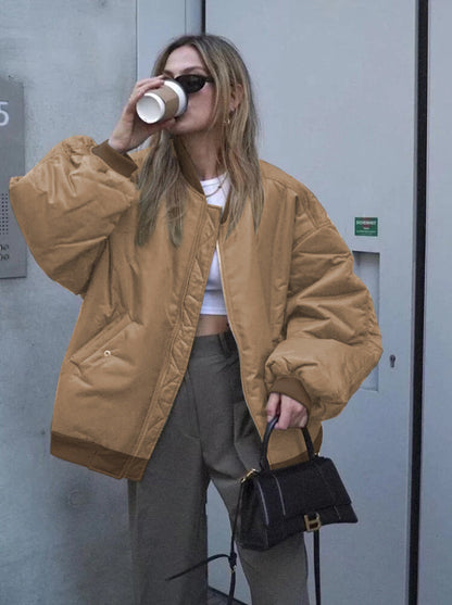 Marcia | Women's Oversized Bomber Jacket - Image 6