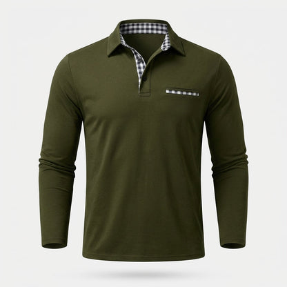Image of Jamison | Men's Long Sleeve Button-Down Polo Shirt
