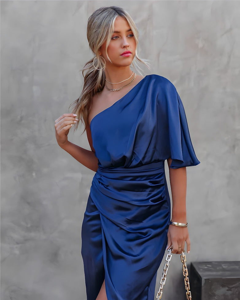 Image of Josephine | Women's One Shoulder Midi Dress