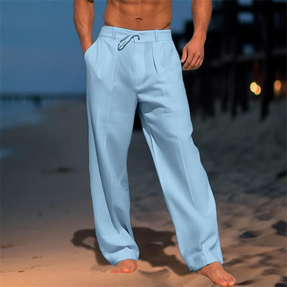 Mason | Unicoloured Relaxed Linen Trousers for Summer Style - Image 5