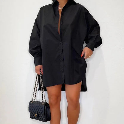 Image of Karina | Women's Oversized Mini Shirt Dress