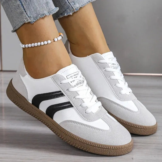 Katherine | Comfortable Stylish Faux Leather Sneakers for Women - Image 1