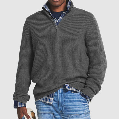 Kenneth | Men's Quarter-Zip Rib-Knit Sweater