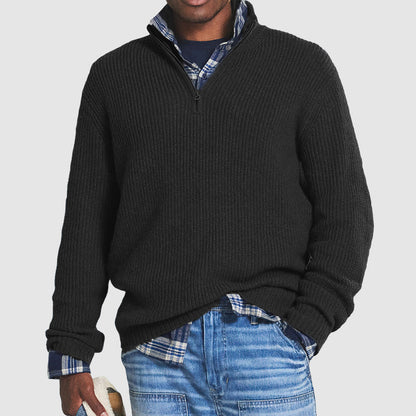 Kenneth | Men's Quarter-Zip Rib-Knit Sweater