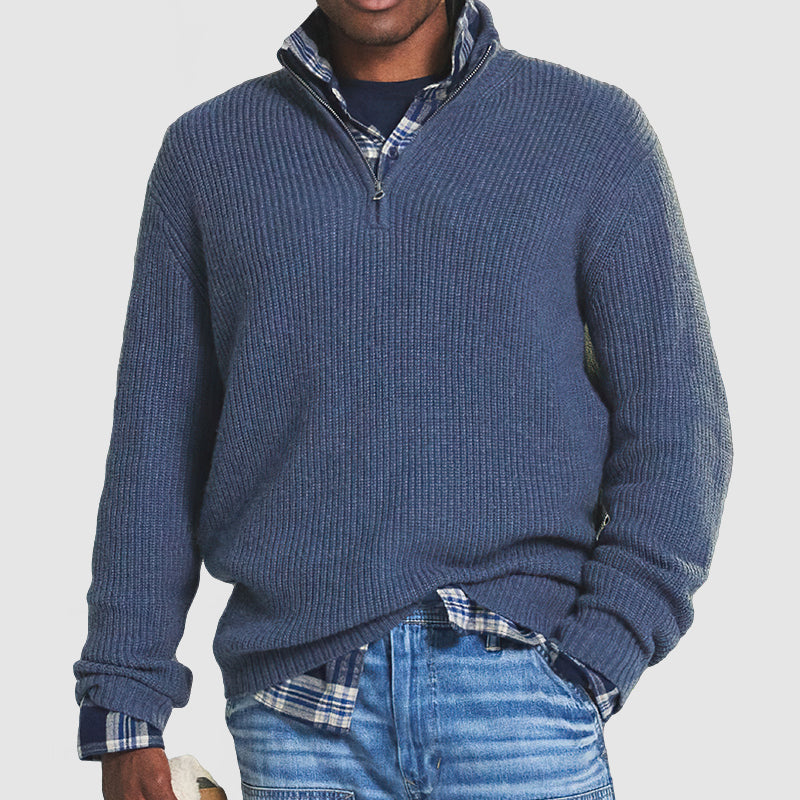 Kenneth | Men's Quarter-Zip Rib-Knit Sweater