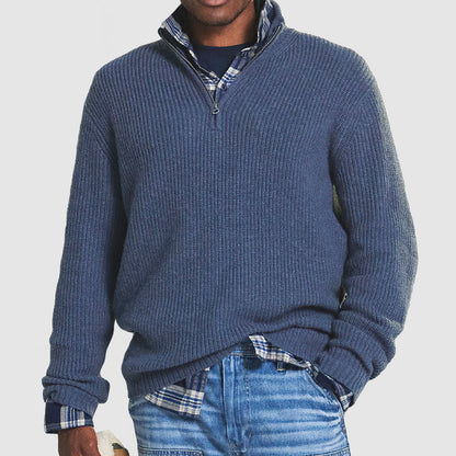 Kenneth | Men's Quarter-Zip Rib-Knit Sweater