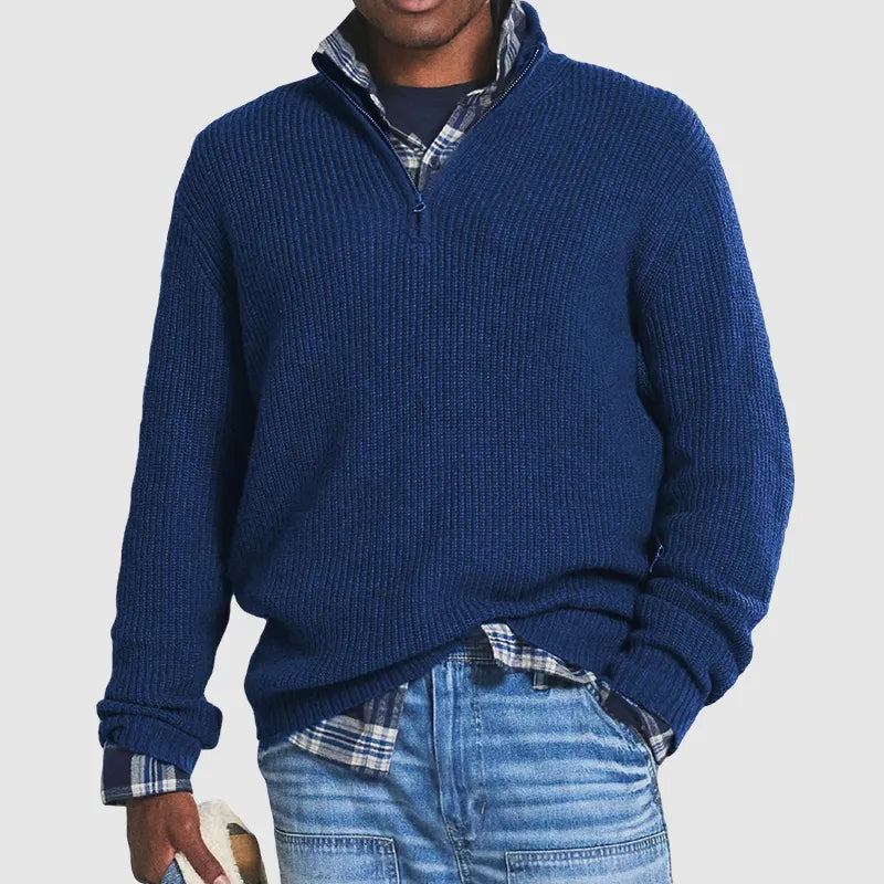 Kenneth | Men's Quarter-Zip Rib-Knit Sweater