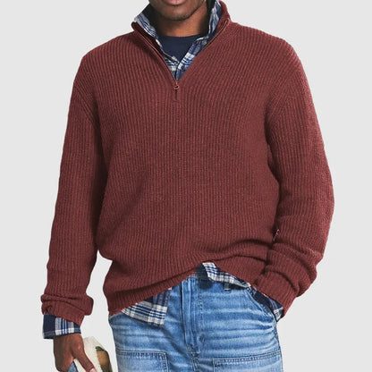 Kenneth | Men's Quarter-Zip Rib-Knit Sweater