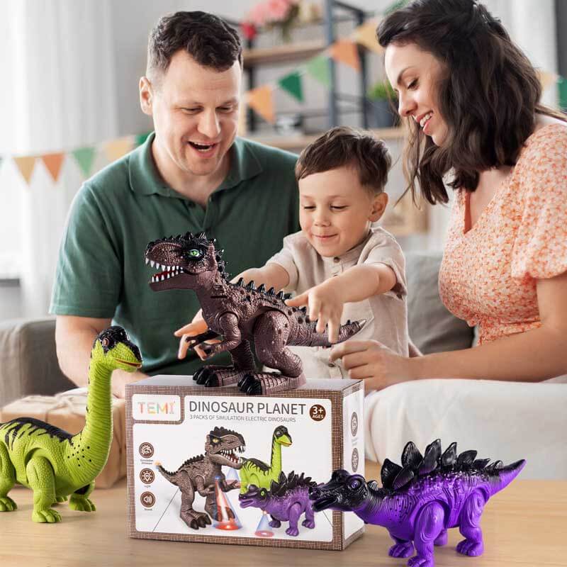 Kids' Electronic Walking Dinosaur Toy with Lights & Sounds