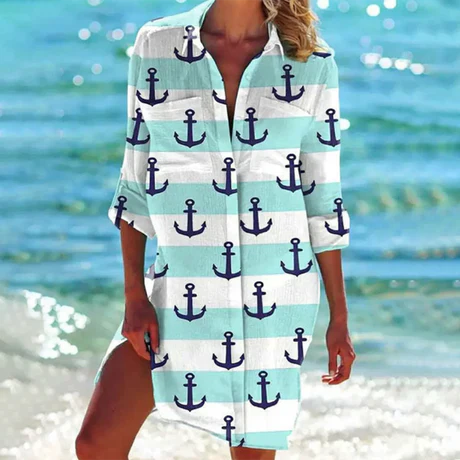 Image of Kimberly | Women's Button-Down Mini Shirt Dress