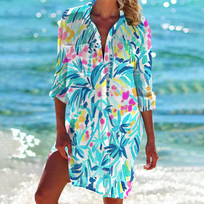 Image of Kimberly | Women's Button-Down Mini Shirt Dress