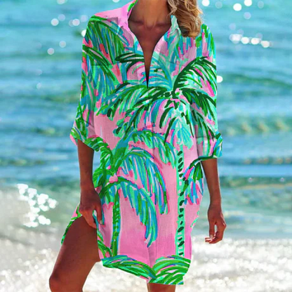 Image of Kimberly | Women's Button-Down Mini Shirt Dress