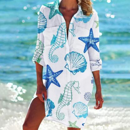 Image of Kimberly | Women's Button-Down Mini Shirt Dress