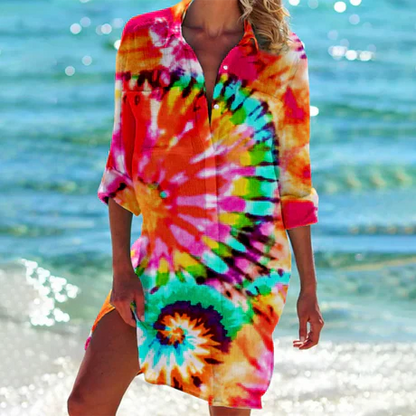 Image of Kimberly | Women's Button-Down Mini Shirt Dress