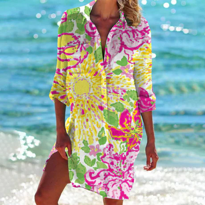Image of Kimberly | Women's Button-Down Mini Shirt Dress