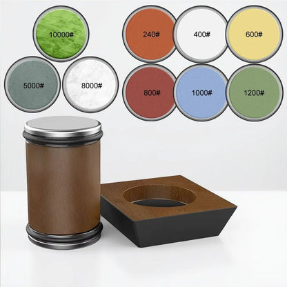 Knife Sharpener Set with Rolling Diamond Sharpener for Kitchen and Hunting
