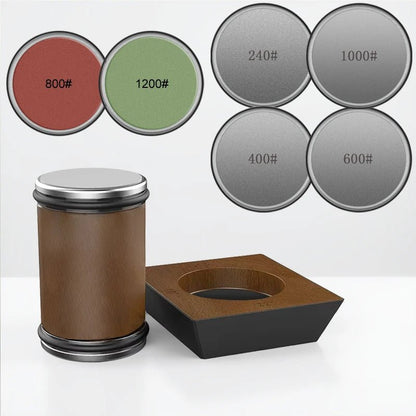 Knife Sharpener Set with Rolling Diamond Sharpener for Kitchen and Hunting