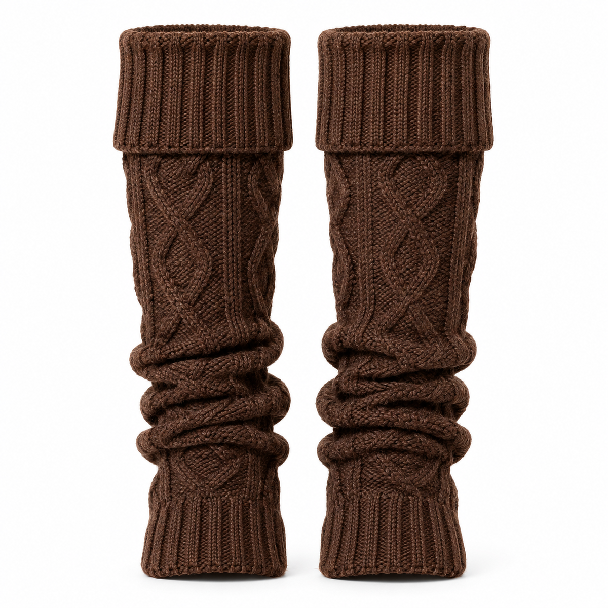 Knitted Leg Warmers | Acrylic Stretch Fit Approx. 40 cm Indoor Leg Warmers for Autumn & Winter
