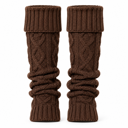 Knitted Leg Warmers | Acrylic Stretch Fit Approx. 40 cm Indoor Leg Warmers for Autumn & Winter
