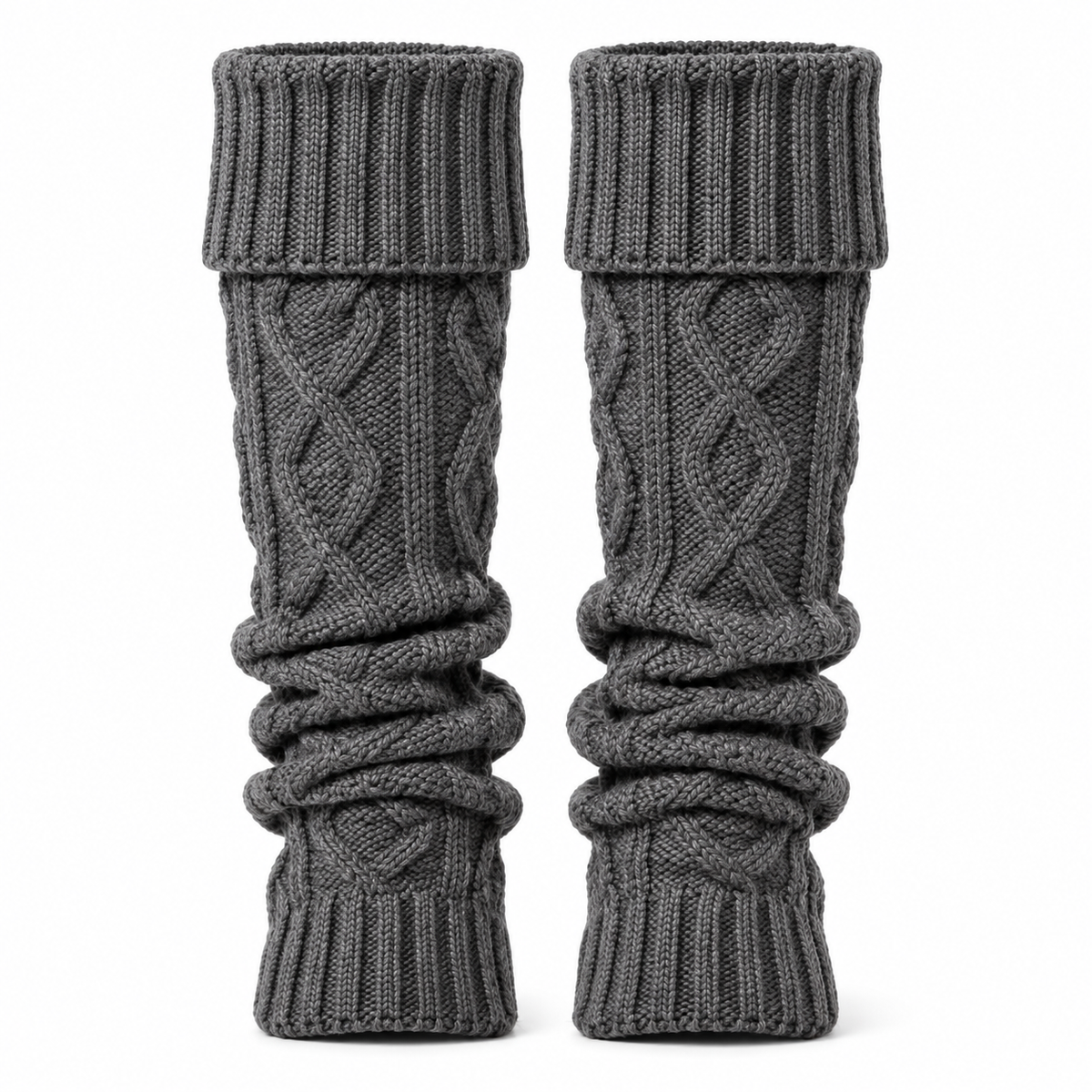 Knitted Leg Warmers | Acrylic Stretch Fit Approx. 40 cm Indoor Leg Warmers for Autumn & Winter