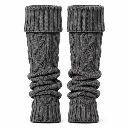 Knitted Leg Warmers | Acrylic Stretch Fit Approx. 40 cm Indoor Leg Warmers for Autumn & Winter