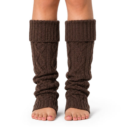 Knitted Leg Warmers | Acrylic Stretch Fit Approx. 40 cm Indoor Leg Warmers for Autumn & Winter