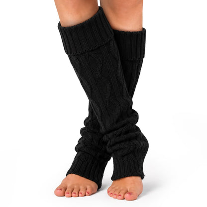Knitted Leg Warmers | Acrylic Stretch Fit Approx. 40 cm Indoor Leg Warmers for Autumn & Winter