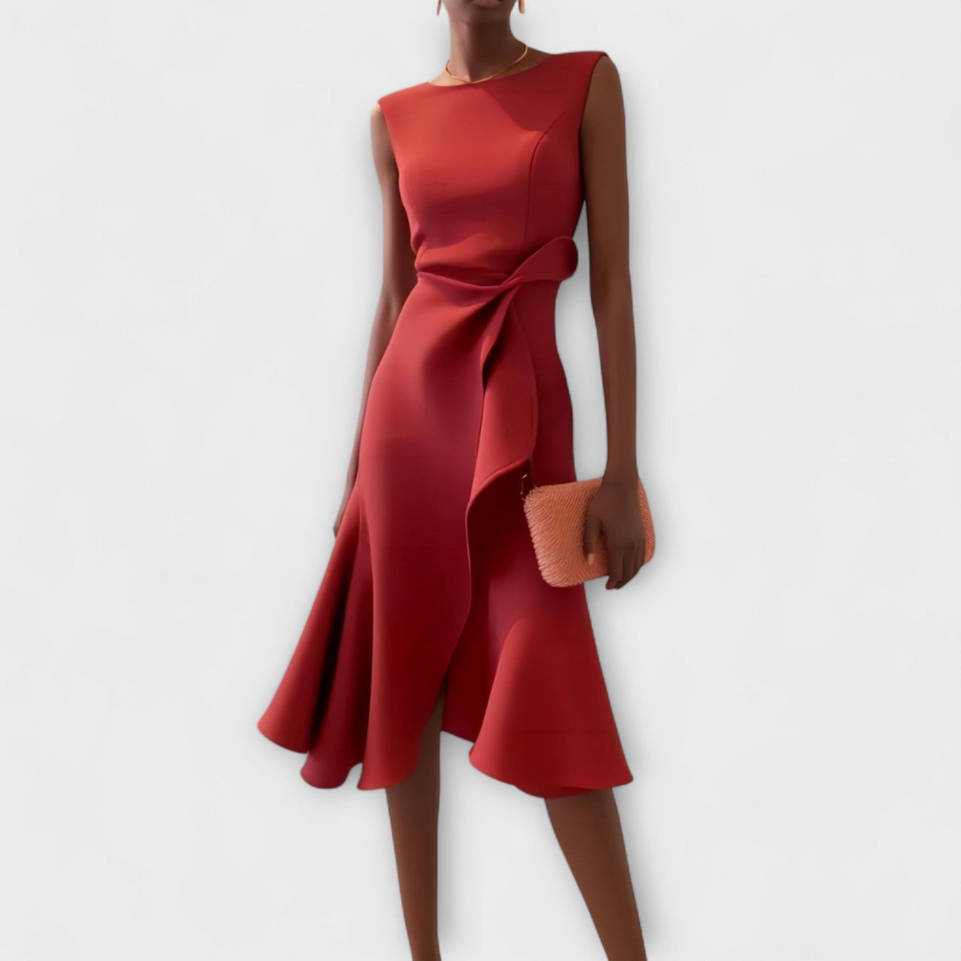 Image of Leanne | Women's Sleeveless A-Line Midi Dress