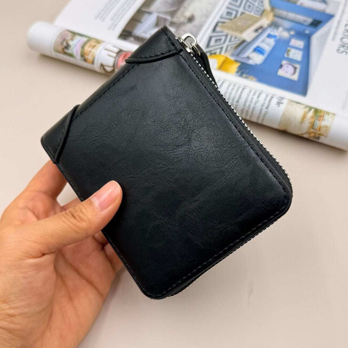 Leather Zip-Around Wallet
