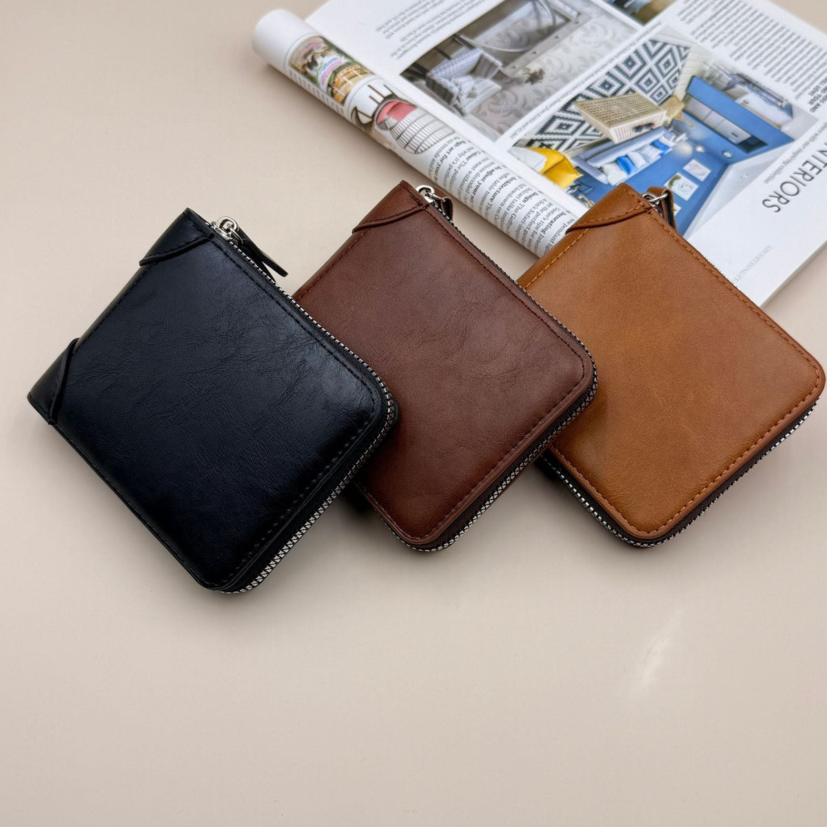 Leather Zip-Around Wallet